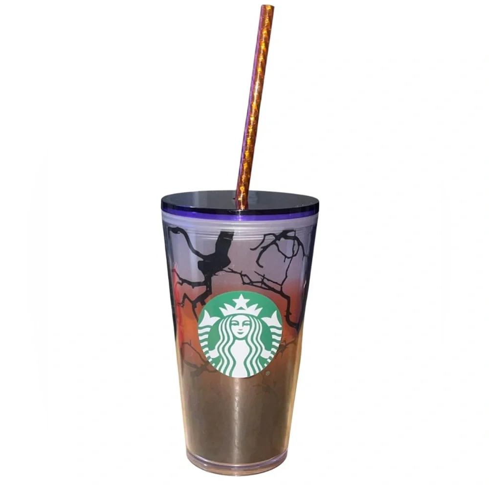 NWT Starbucks Fall 2022 Halloween Raven's Perch Glow In The Dark 16oz Tumbler